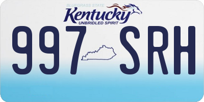 KY license plate 997SRH