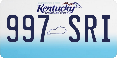 KY license plate 997SRI
