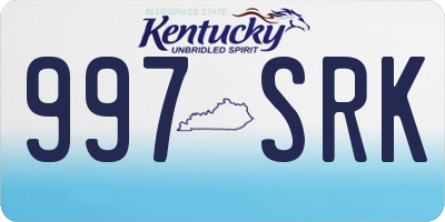 KY license plate 997SRK