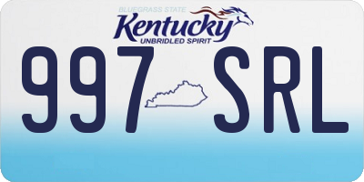 KY license plate 997SRL