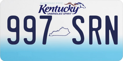 KY license plate 997SRN