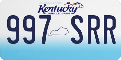 KY license plate 997SRR