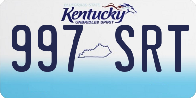 KY license plate 997SRT