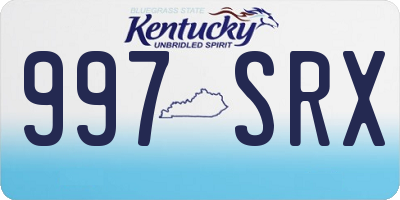 KY license plate 997SRX