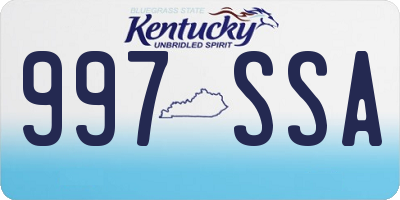 KY license plate 997SSA