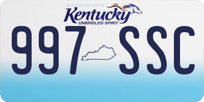 KY license plate 997SSC