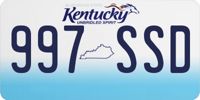 KY license plate 997SSD