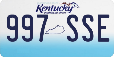 KY license plate 997SSE