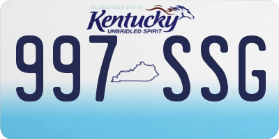 KY license plate 997SSG