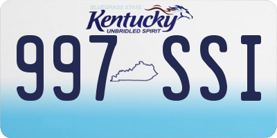KY license plate 997SSI