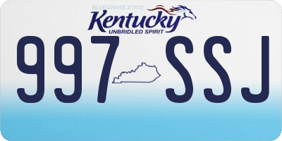 KY license plate 997SSJ