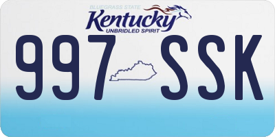 KY license plate 997SSK