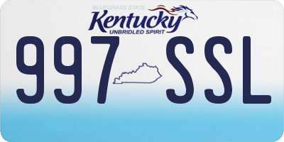 KY license plate 997SSL