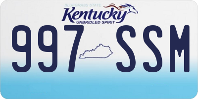 KY license plate 997SSM