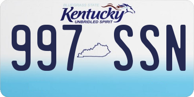 KY license plate 997SSN