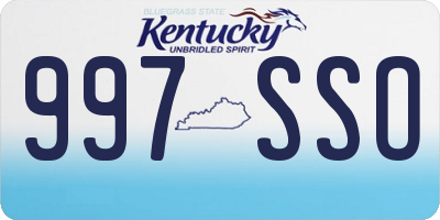 KY license plate 997SSO