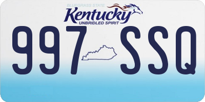 KY license plate 997SSQ