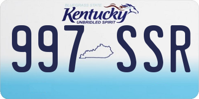 KY license plate 997SSR
