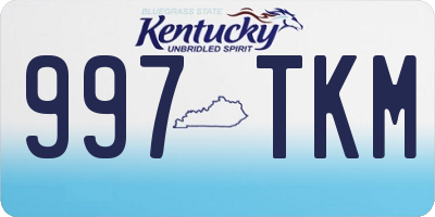 KY license plate 997TKM