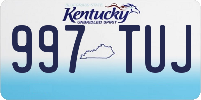 KY license plate 997TUJ