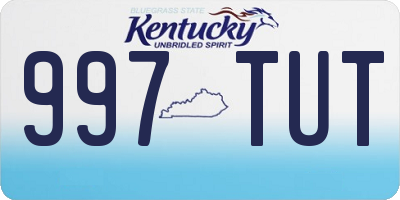 KY license plate 997TUT