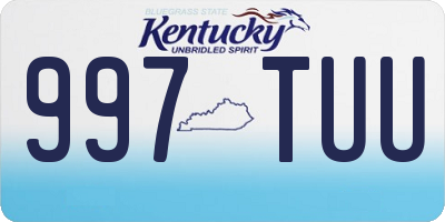 KY license plate 997TUU