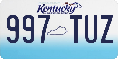 KY license plate 997TUZ