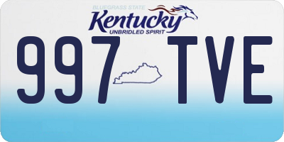 KY license plate 997TVE
