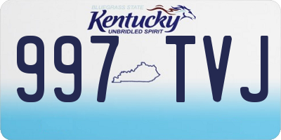 KY license plate 997TVJ