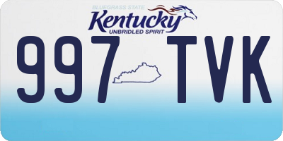 KY license plate 997TVK