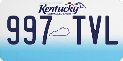 KY license plate 997TVL
