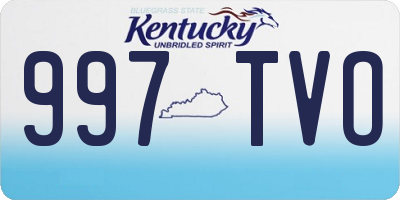 KY license plate 997TVO