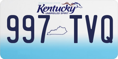 KY license plate 997TVQ