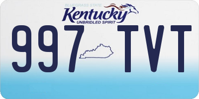 KY license plate 997TVT