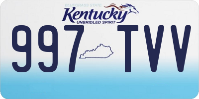 KY license plate 997TVV