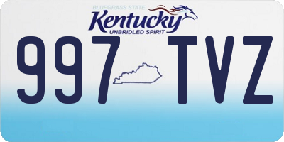 KY license plate 997TVZ