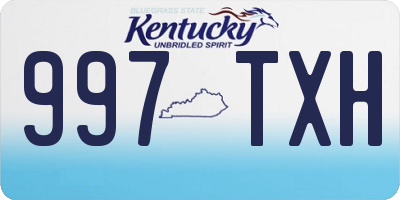 KY license plate 997TXH