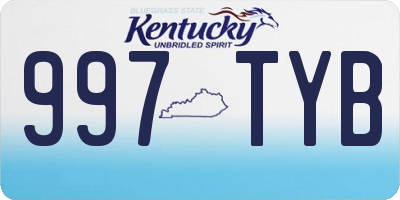 KY license plate 997TYB