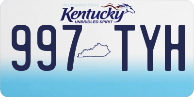 KY license plate 997TYH