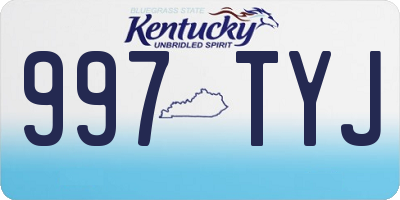 KY license plate 997TYJ