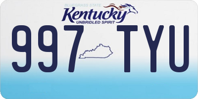 KY license plate 997TYU