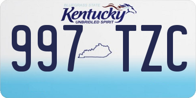 KY license plate 997TZC