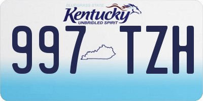 KY license plate 997TZH