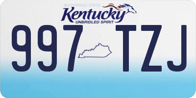 KY license plate 997TZJ