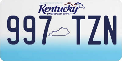 KY license plate 997TZN