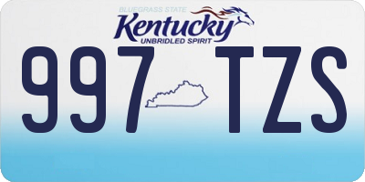 KY license plate 997TZS