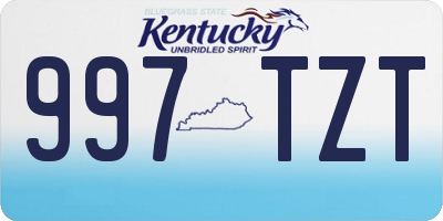 KY license plate 997TZT