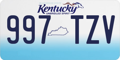 KY license plate 997TZV