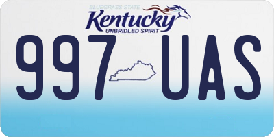 KY license plate 997UAS