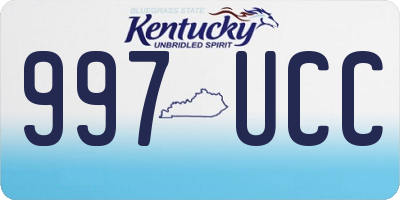 KY license plate 997UCC